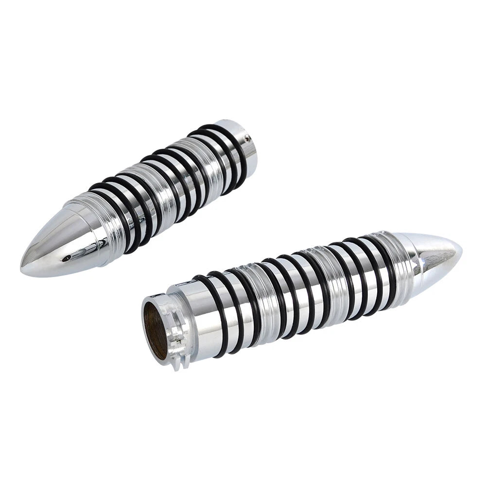 1" Spike Throttle Hand Grips for Harley Bobber Chopper Cruiser