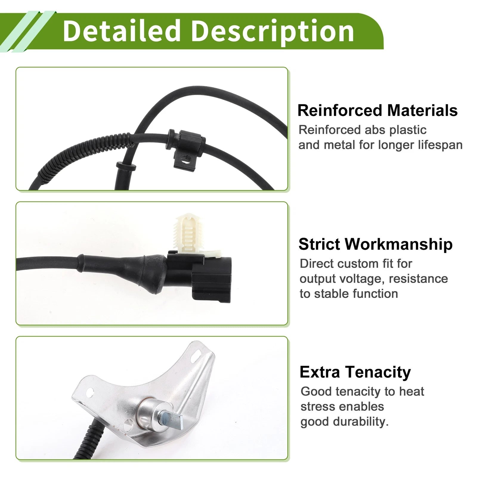 ABS Wheel Speed Sensor for Ford E250 (1997–2002) No.F6UZ2C204AB/970253/2ABS1156