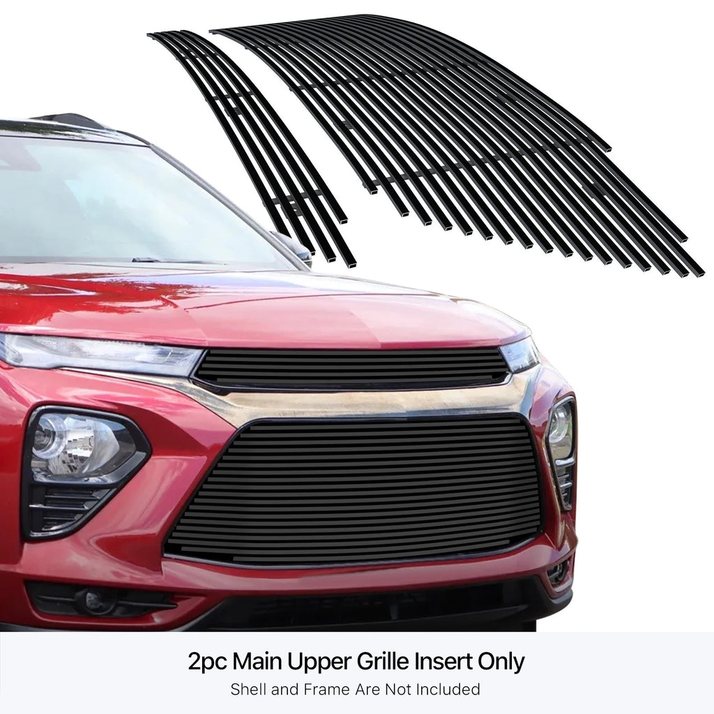 Upper Stainless Black Billet Grille Insert for Chevy Trailblazer RS (2021-2023)