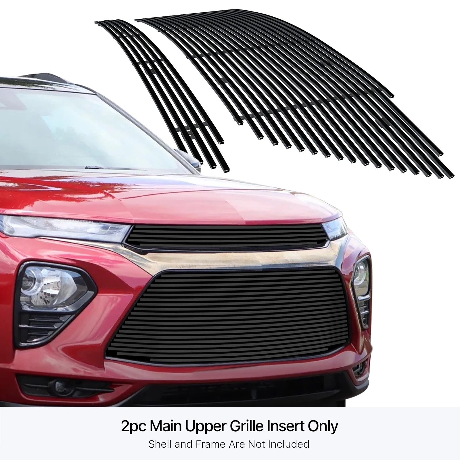 Upper Stainless Black Billet Grille Insert for Chevy Trailblazer RS (2021-2023)