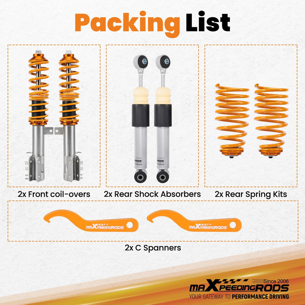 Adjustable Coilovers for Fiat 500 (2009-2019)
