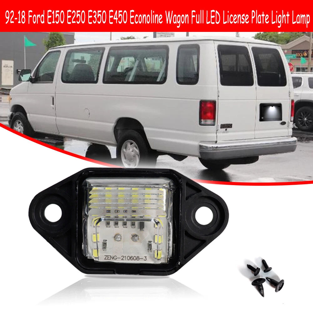 White LED License Plate Light for Ford E-150 E-250 E-350 E-450