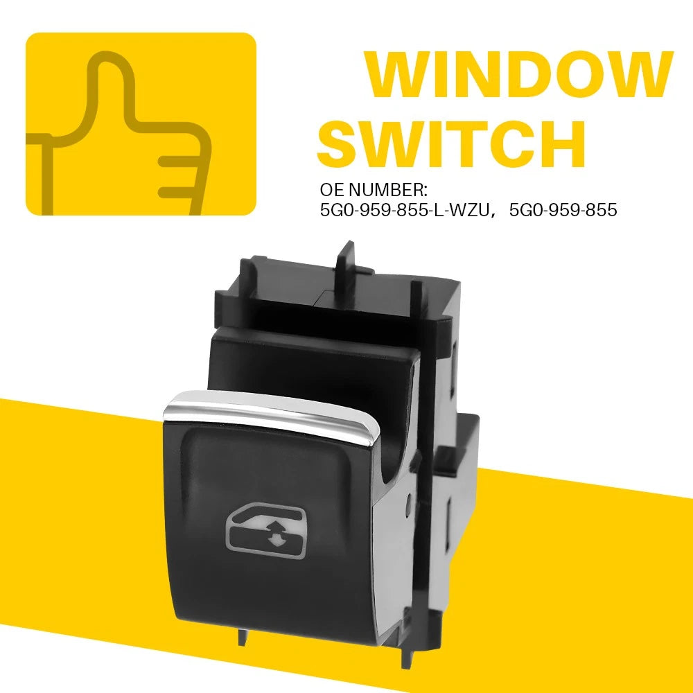 Front Passenger Side Window Switch for VW Atlas Golf Jetta Tiguan (2018–2021)