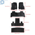 Set of 5 Black TPE Floor Mats + Cargo Liner for Ford Expedition/Max (2018–2024)