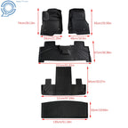 Set of 5 Black TPE Floor Mats + Cargo Liner for Ford Expedition/Max (2018–2024)
