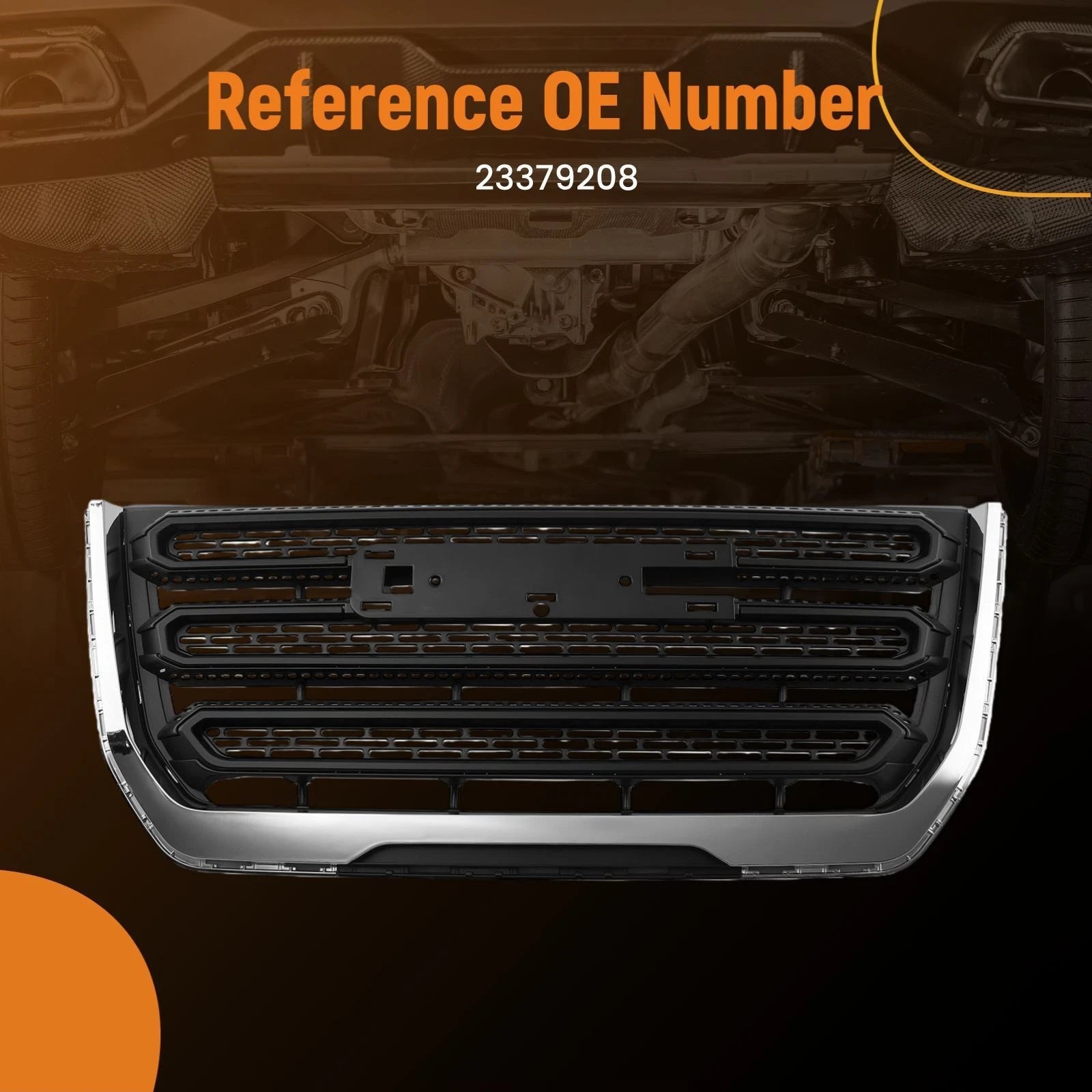 Front Bumper Grille for GMC Terrain SLE SL (2016–2017) 23379208 Chrome