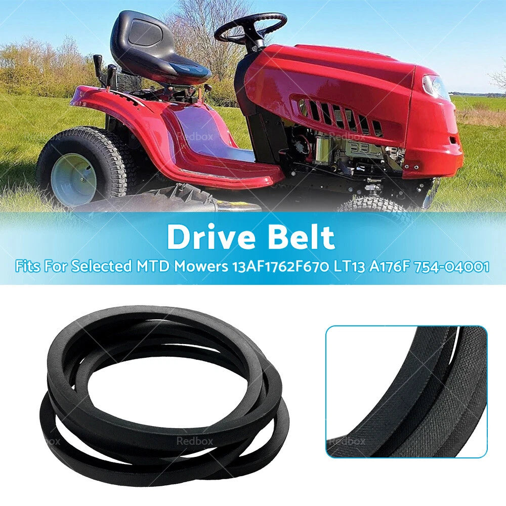 Primary Drive Belt for MTD Mowers (13AF1762F670, LT13, A176F, 754-04001)