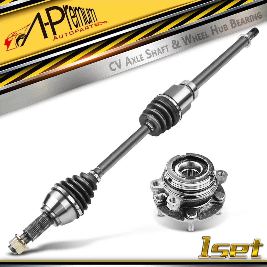 2X CV Axle Shaft and Wheel Hub Bearing for Nissan Altima (2013–2018)