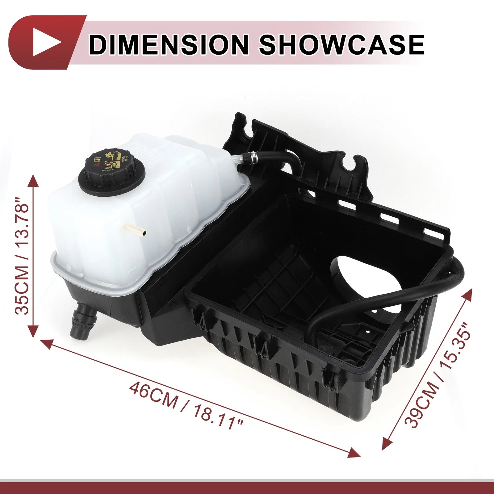 Coolant Expansion Overflow Tank with Cap & Pipe No.BL3Z8A080B for Ford F-150 