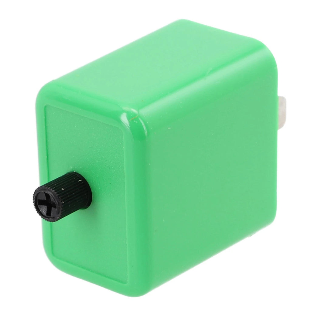 Adjustable Turn Signal Flasher for Motorcycle 2 Pin 12V - Green ABS