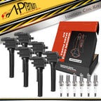 Set of 6 Ignition Coils & Iridium Spark Plugs for Suzuki Grand Vitara (2000–2005)