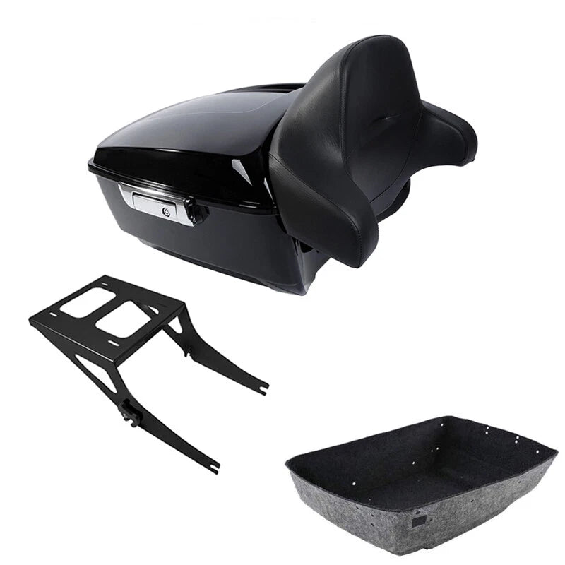 Trunk Mount Rack Backrest Pad for Harley Fatboy (2008–2017)