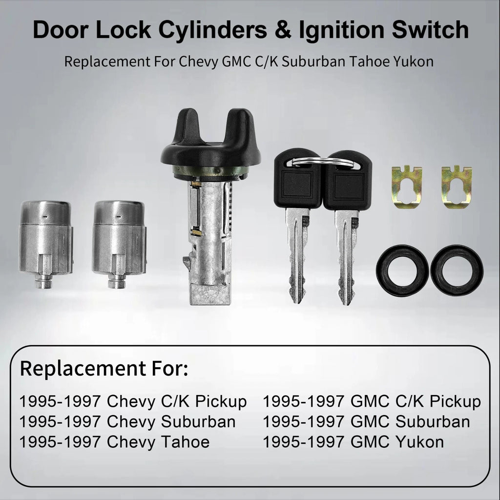 Ignition Switch & Door Lock Cylinders for Chevy GMC C/K Suburban (1973-1991)