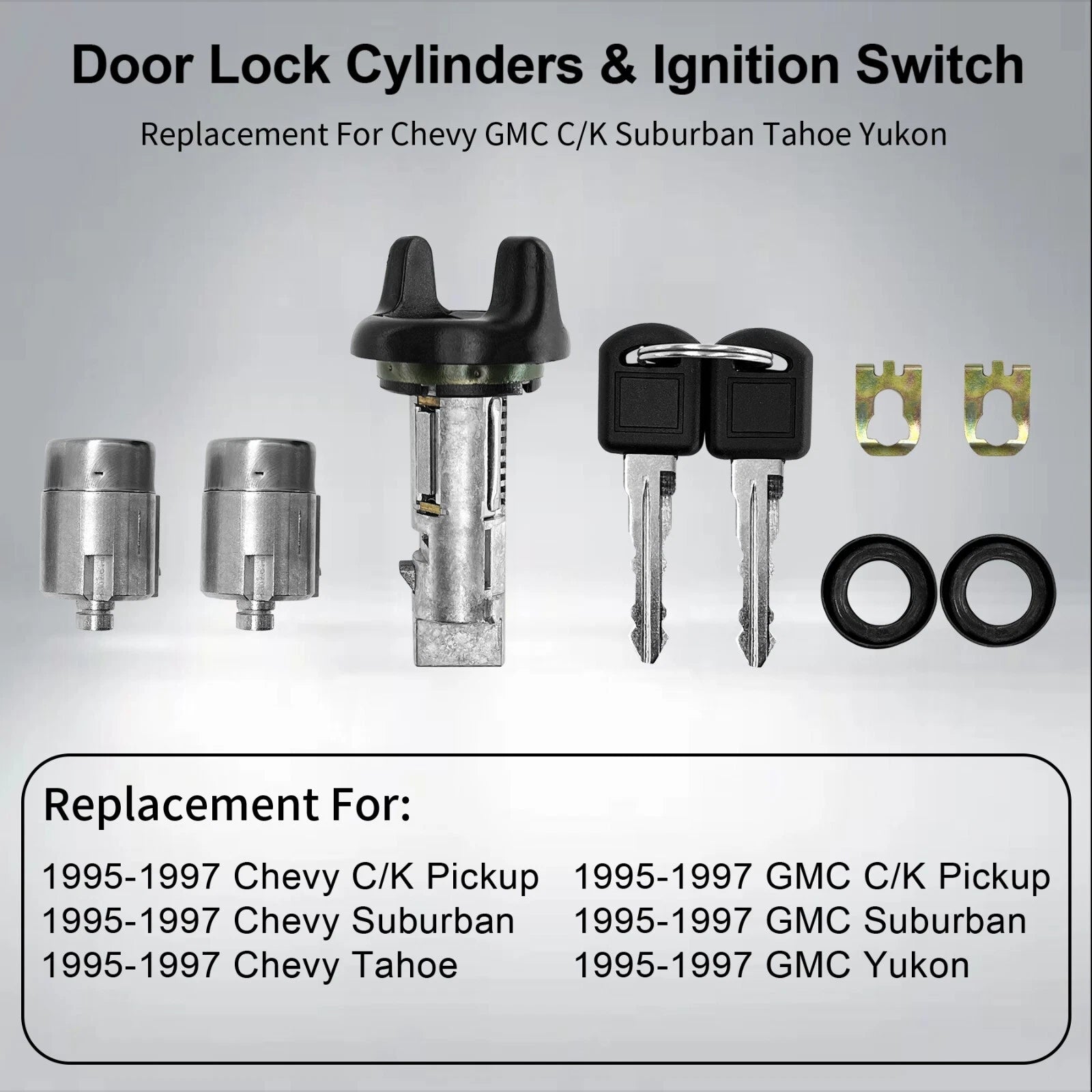 Ignition Switch & Door Lock Cylinders for Chevy GMC C/K Suburban (1973-1991)