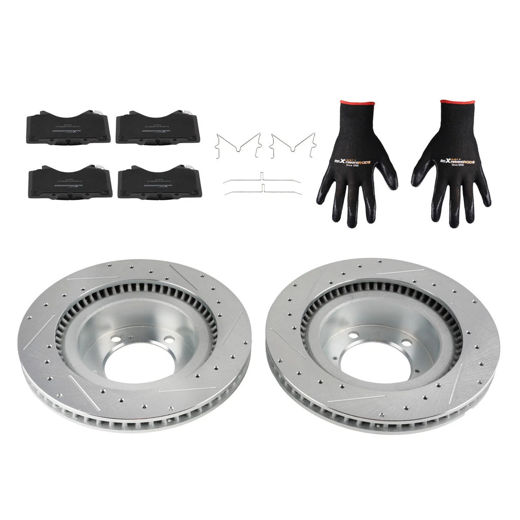 Set of 2 Front Brake Rotors & Ceramic Pads for Toyota Sequoia/Tundra (2007–2022)