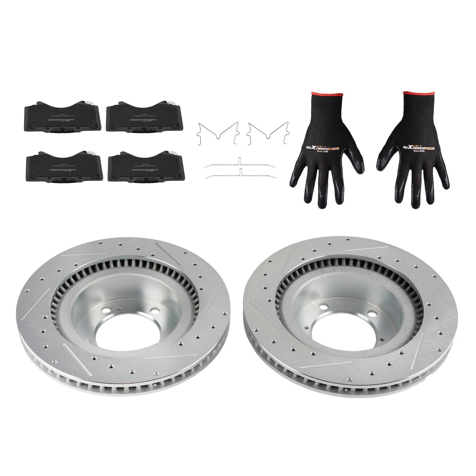 Set of 2 Front Brake Rotors & Ceramic Pads for Toyota Sequoia/Tundra (2007–2022)