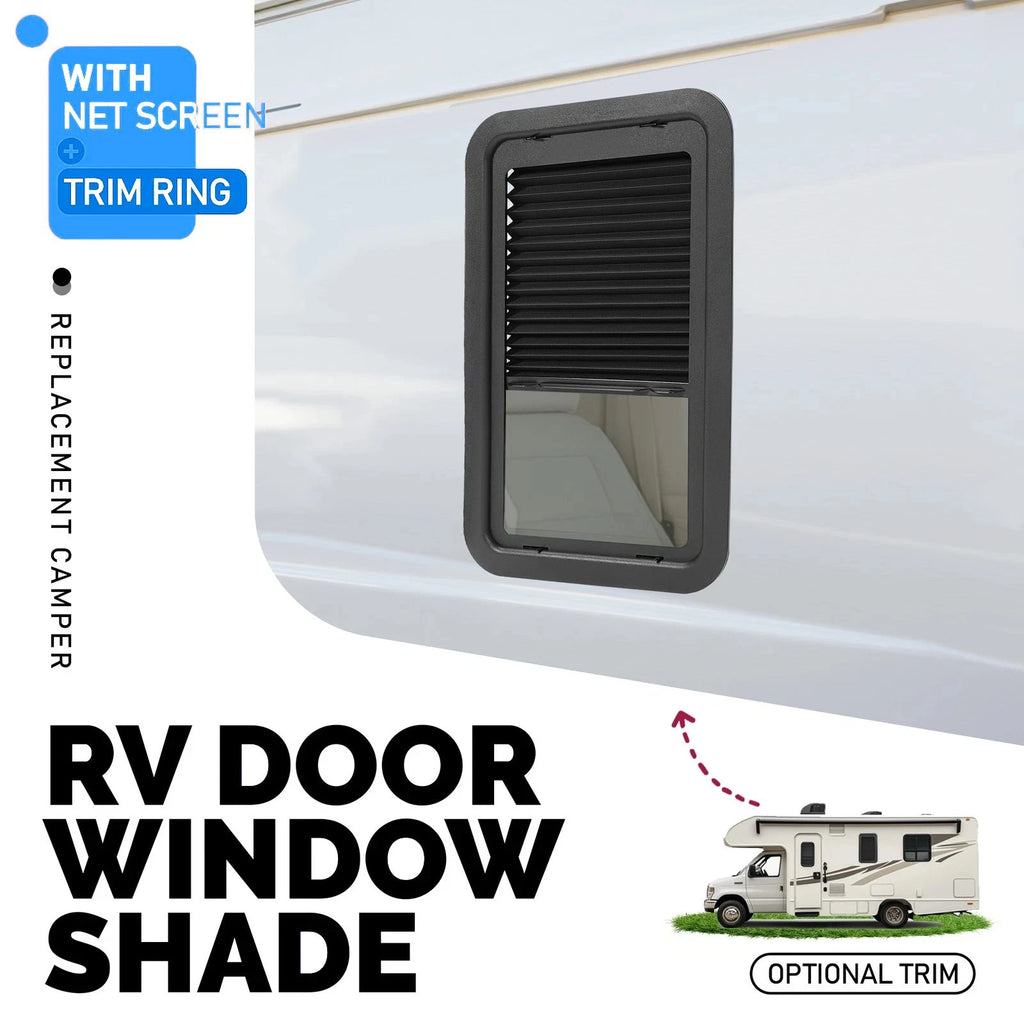 Tinted RV Window with Venetian Blinds for Camper Trailer (24" x 15")