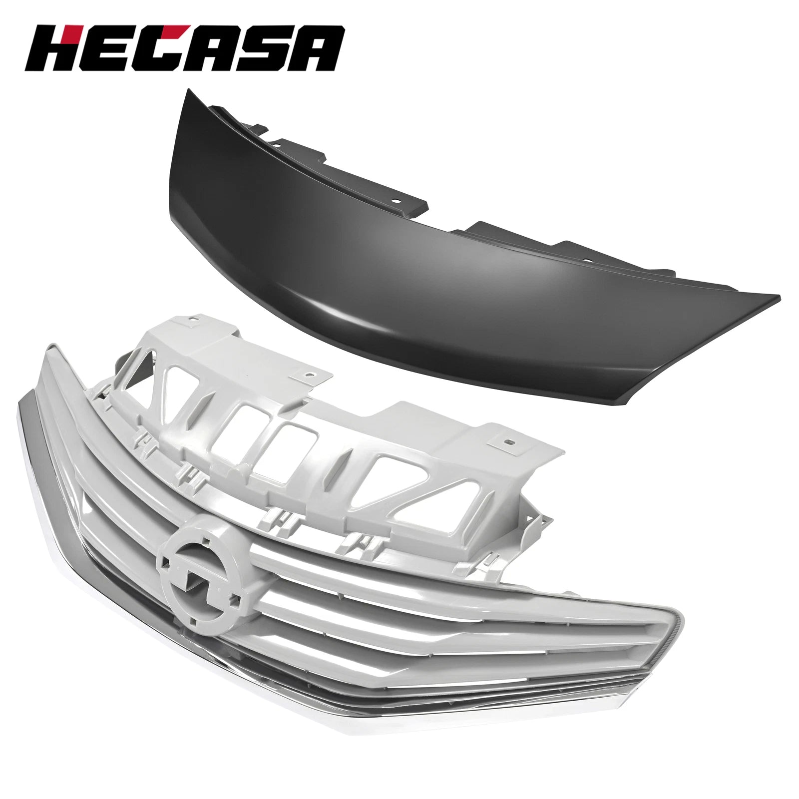Front Bumper Grille + Hood Molding Cover for Nissan Versa Note (2014–2016) Chrome
