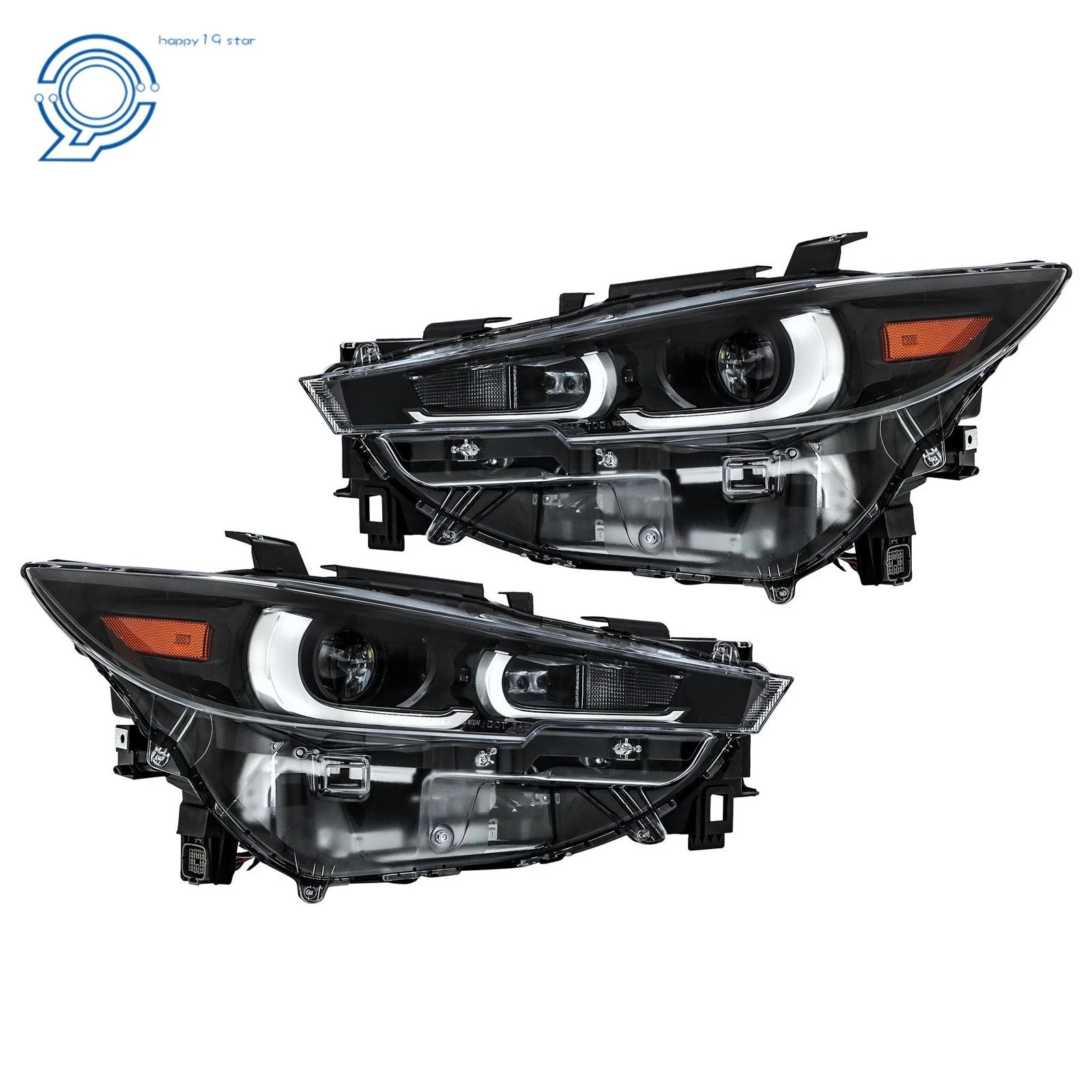 Clear Lens Pair for Mazda CX-5 (2022–2024) Full LED Headlights Assembly