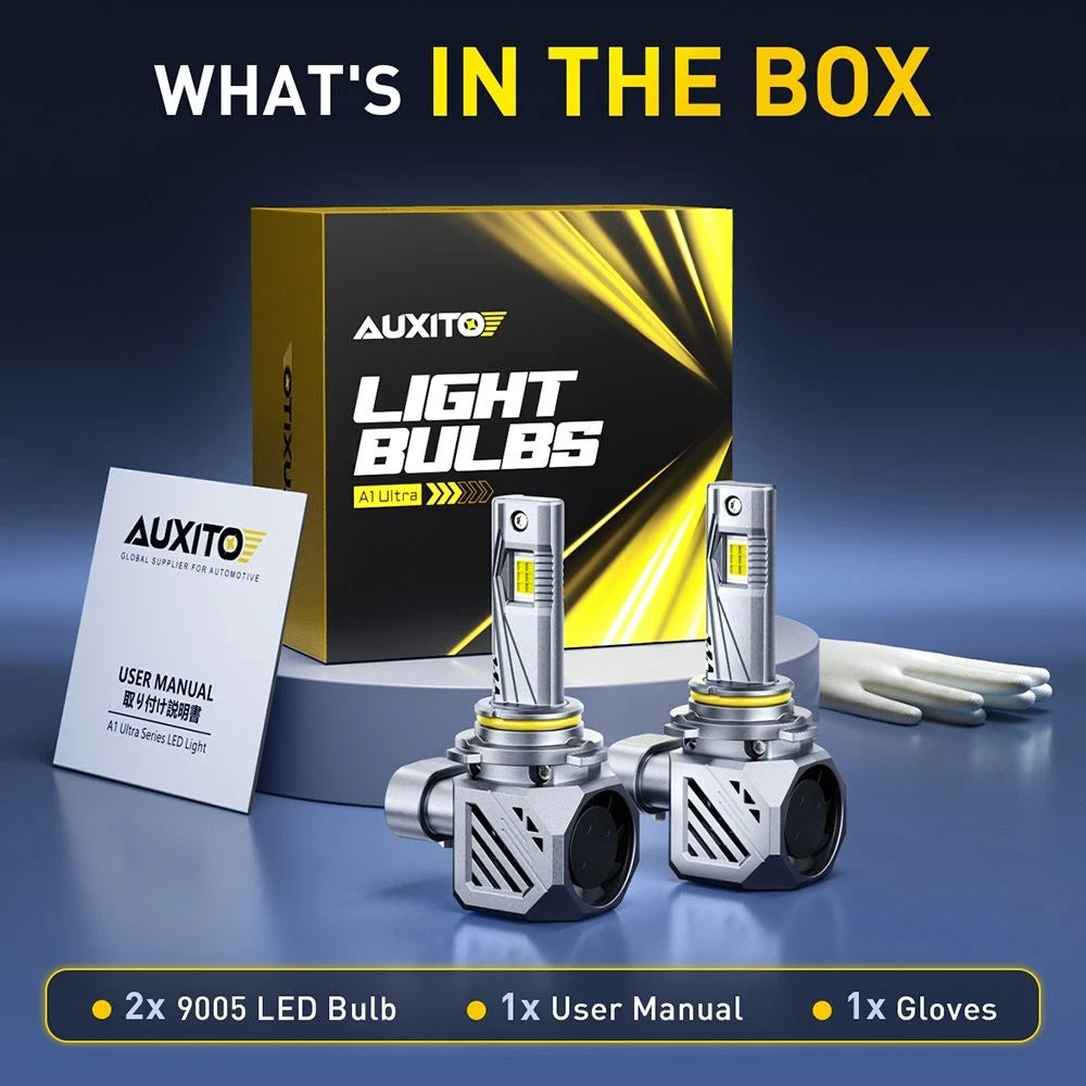 2X 9005 LED Headlight Bulbs Kit for High/Low Beam (48000LM)
