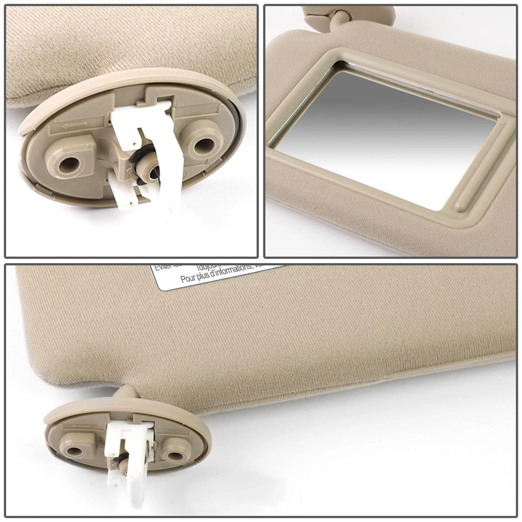 Left Driver Sun Visor for Toyota Venza (2009–2016) Beige Factory Style