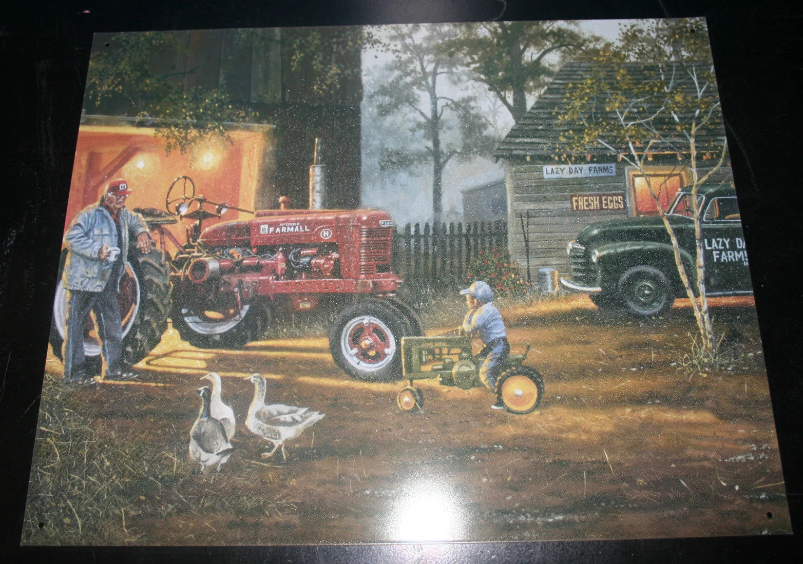 Vintage Replica Tin Metal Sign for John Deere Farmall IH (94491)