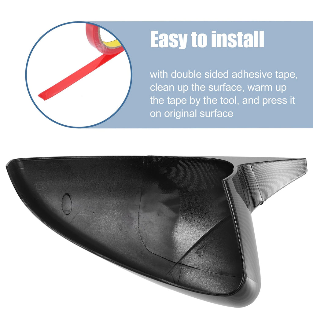 1 Pair ABS Carbon Fiber Pattern Rearview Mirror Cover for Mazda 3 (2020)