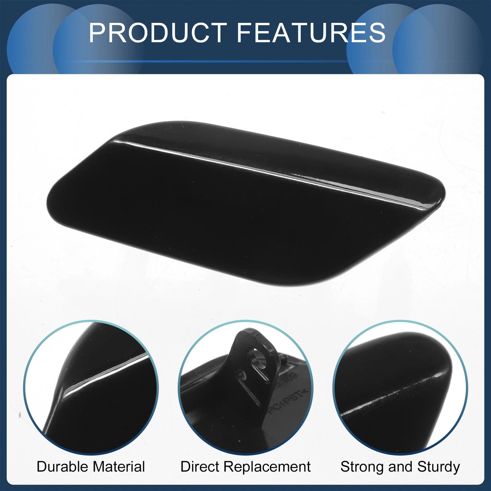 Front Left Washer Nozzle Cover Cap for Volkswagen Jetta A6 (2011–2014) 1 Pcs