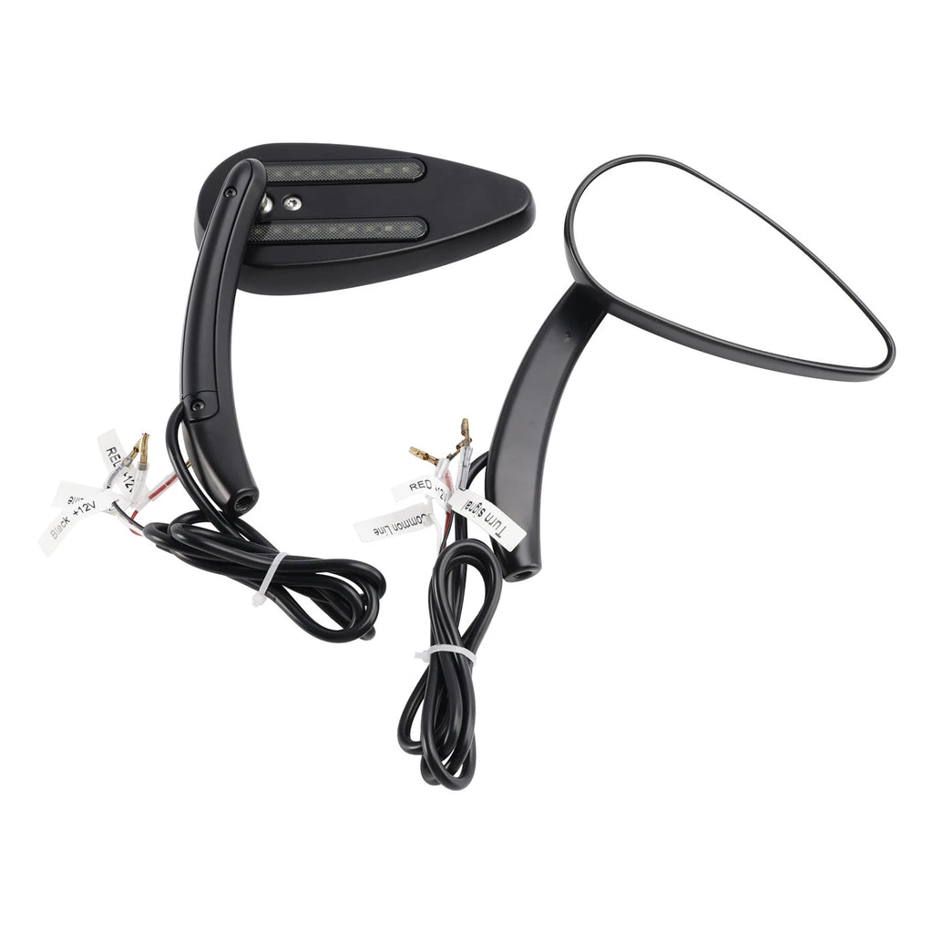 LED Turn Signal Mirrors for Harley Sportster 883 1200 (1990–2021)