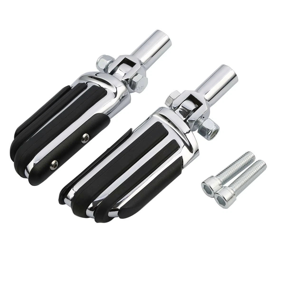 Chrome Passenger Footpegs Footrest Clevis Mounting for Harley Softail (2000–2006)