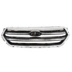 Front Upper Grille Replacement Set for Ford Escape (2017-2019) Black Chrome