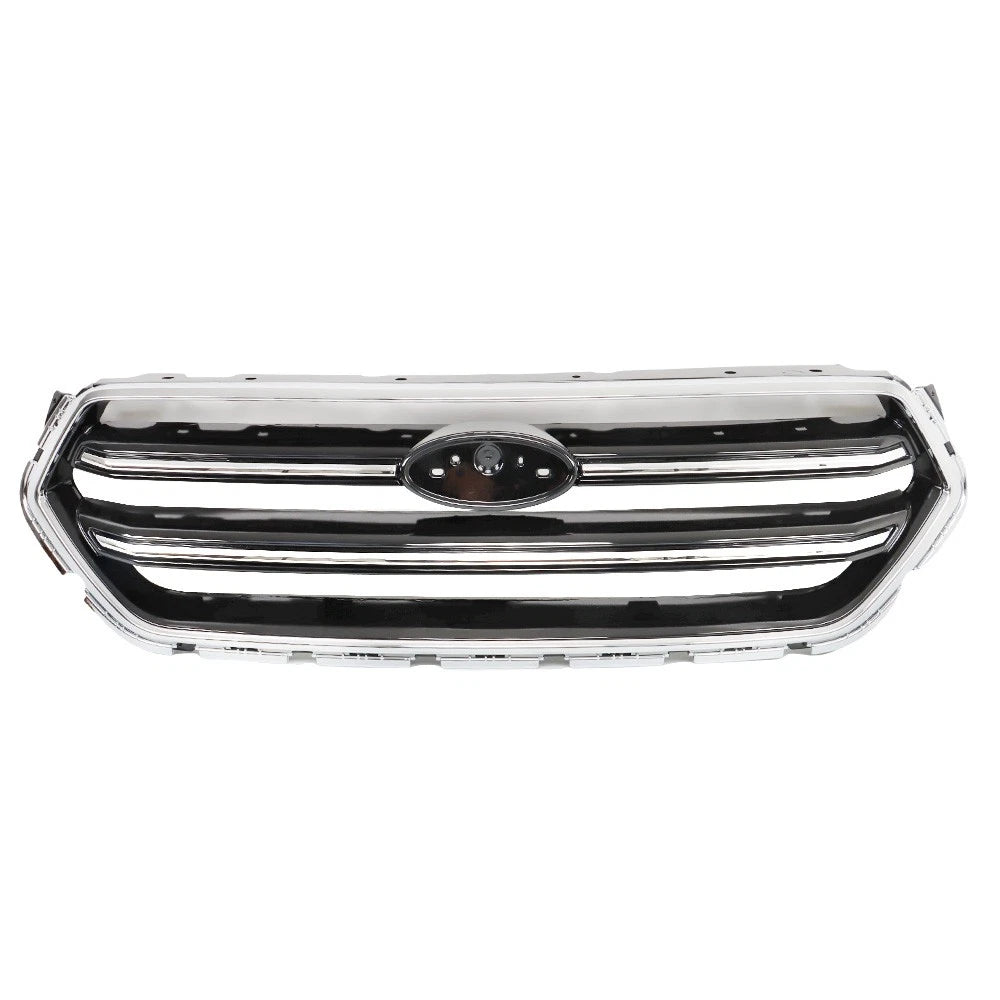 Front Upper Grille Replacement Set for Ford Escape (2017-2019) Black Chrome
