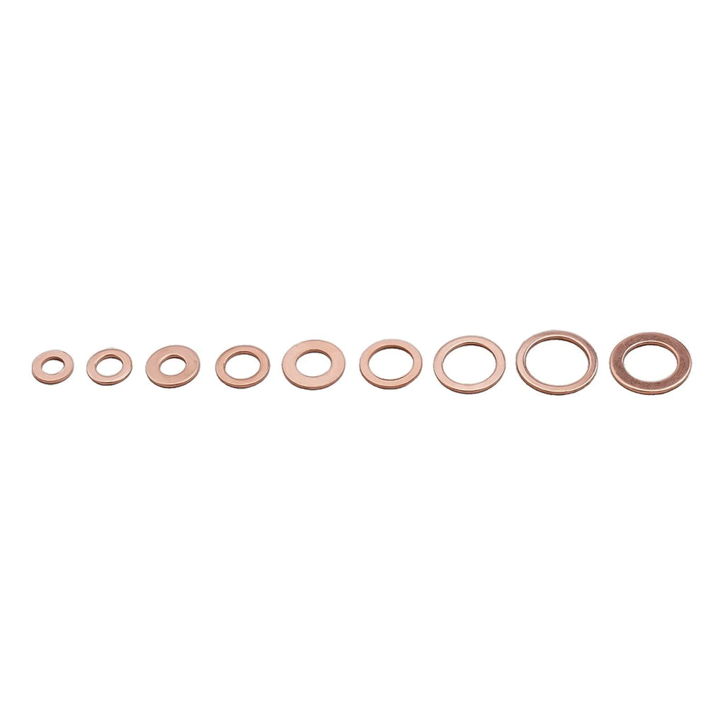 200pcs Copper Washer Assortment Set for Car Marine Plant Engines