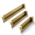 2Pcs Gold Hidden Sliding Door Handle for Cabinet Drawer (Universal)