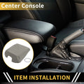 Console Lid Armrest Cover for Ford F-150 (2015–2020) Microfiber Leather Grey