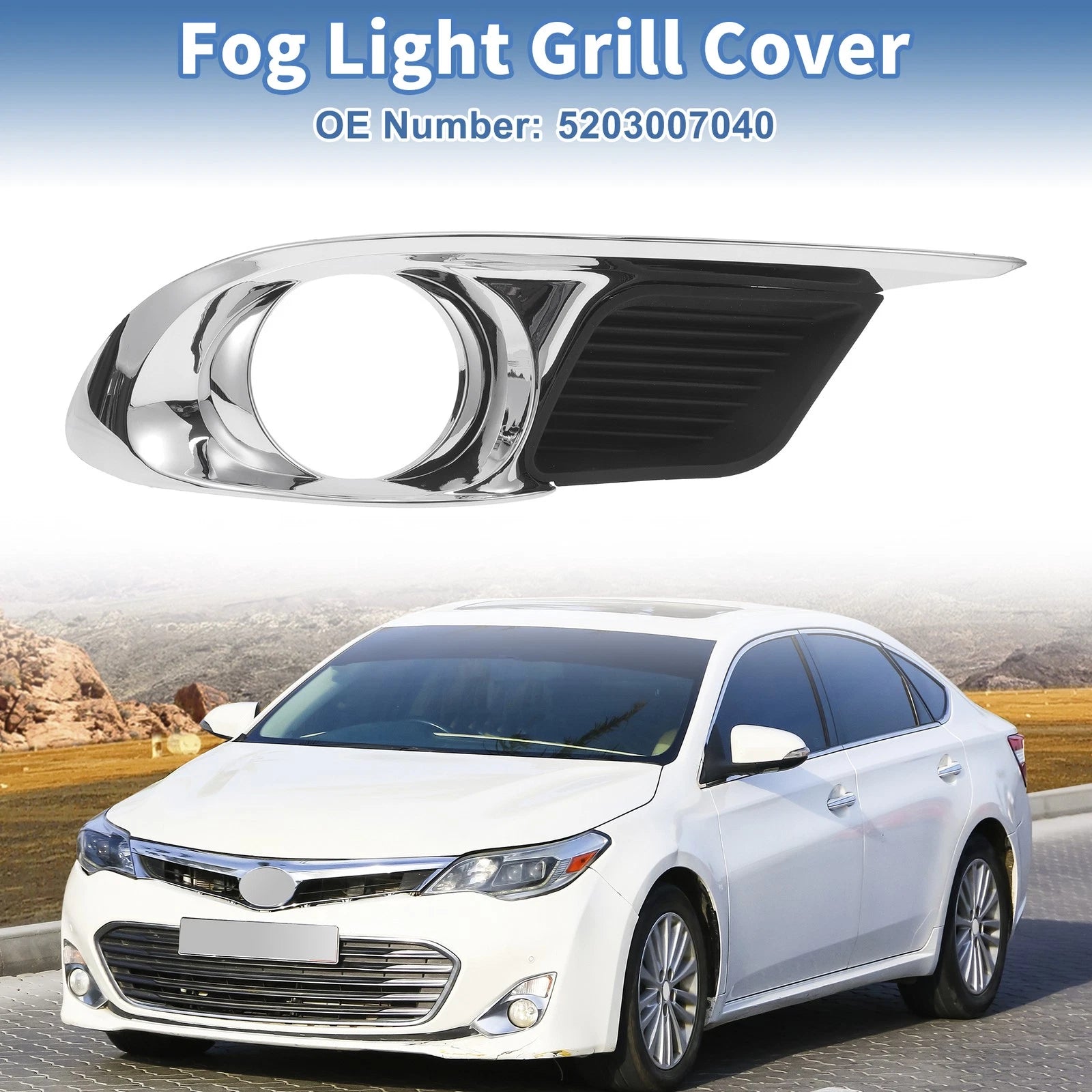 1 Pc Fog Light Grill for Toyota Avalon (2011–2012) No. 5203007040