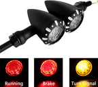 LED Turn Signal Indicator Lights for Motorcycle Red/Amber