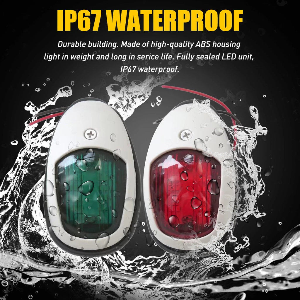 LED Navigation Lights for Boat (Port/Starboard)