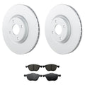 Set of 4 Bosch QuietCast Front Rotors & Akebono ProACT Pads for Ford