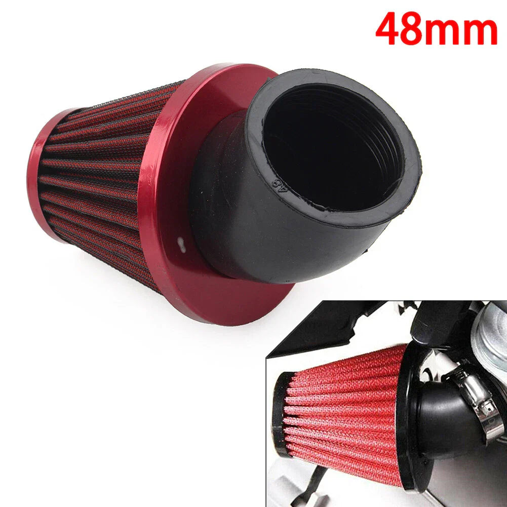 48mm Air Intake Filter Cleaner for Motorcycle - Red