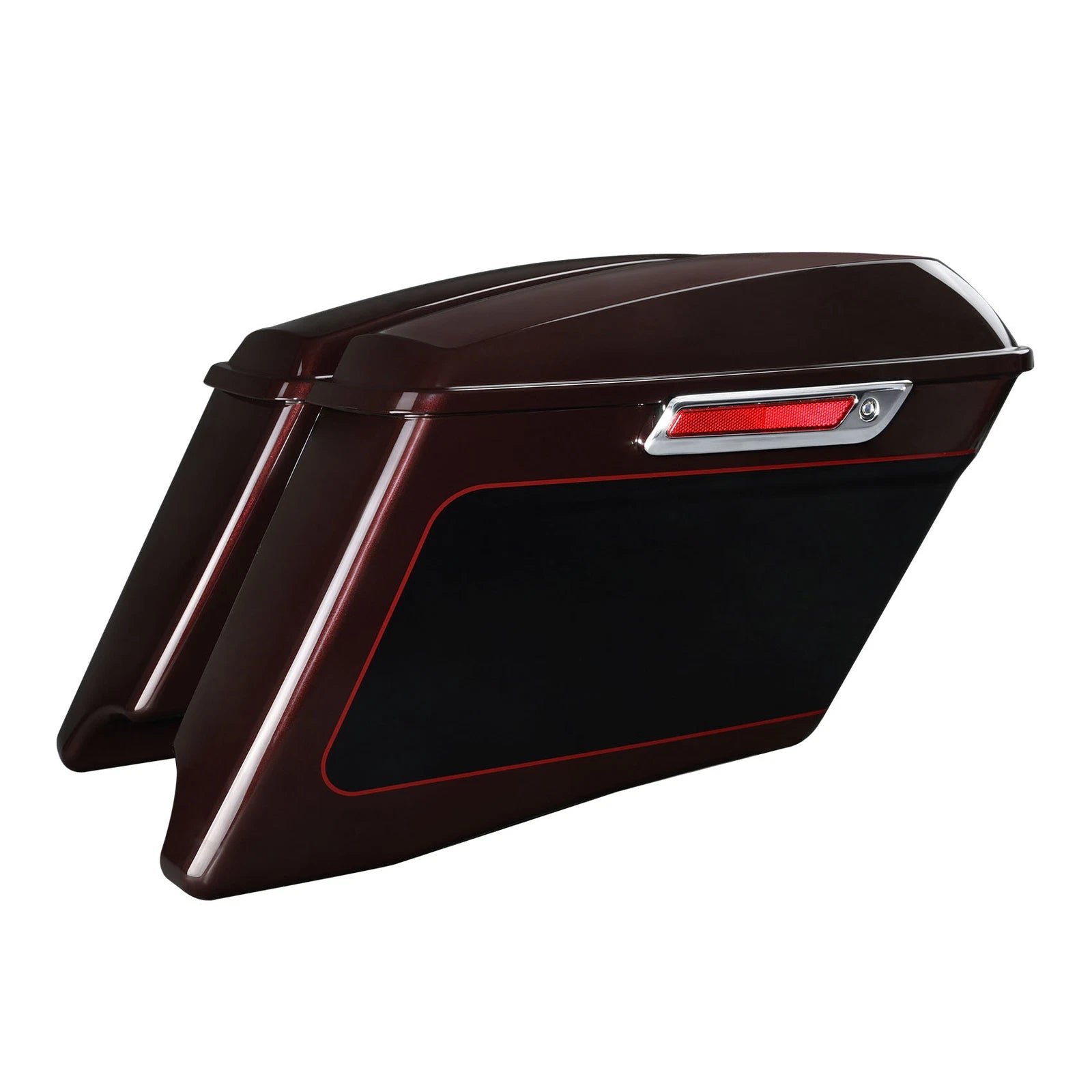 4" Hard Saddlebags for Harley Street Glide (2014–2025) Midnight Crimson/Vivid Black