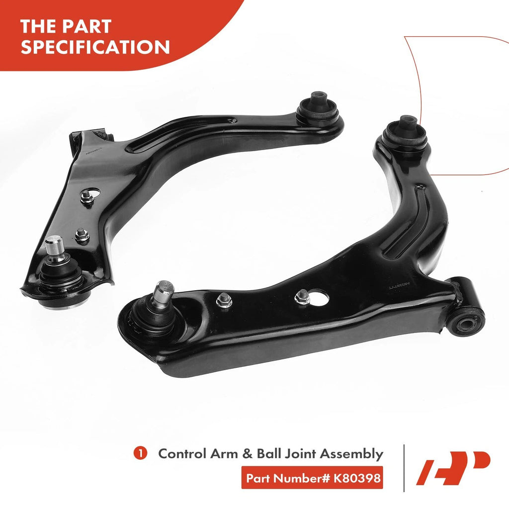Set of 4 Front Control Arms with Ball Joints for Ford Escape (2001–2004)