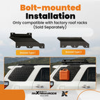 Set of 2 Black Steel Roof Panels for Toyota 4Runner (2010–2024) MOLLE Rack