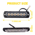 10X LED Amber Grill Side Marker Emergency Strobe Light Bar Kit for Tow Vehicles