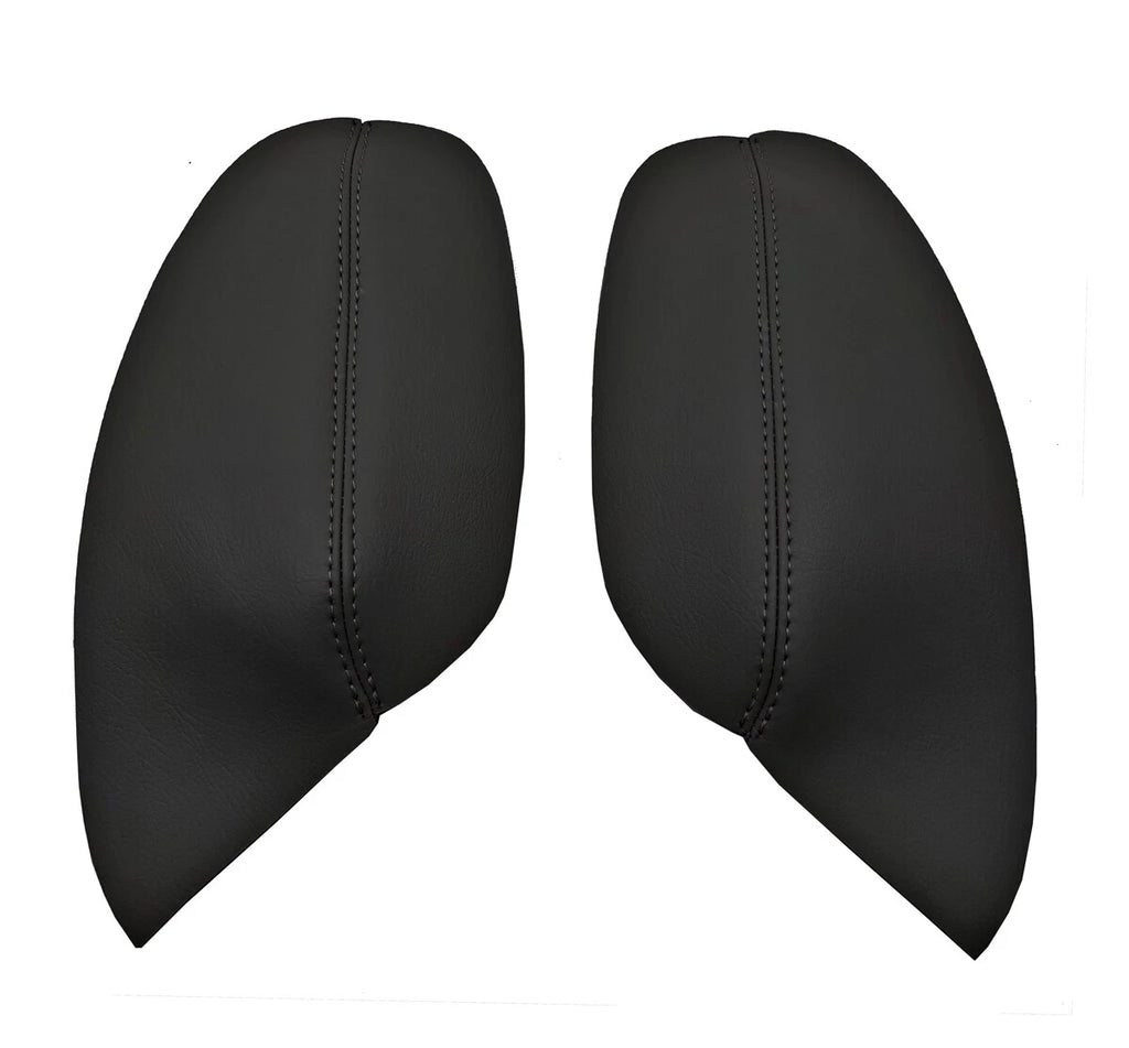 Front & Rear Armrest Door Panel Covers for Honda CR-V (2012–2016) Black PVC