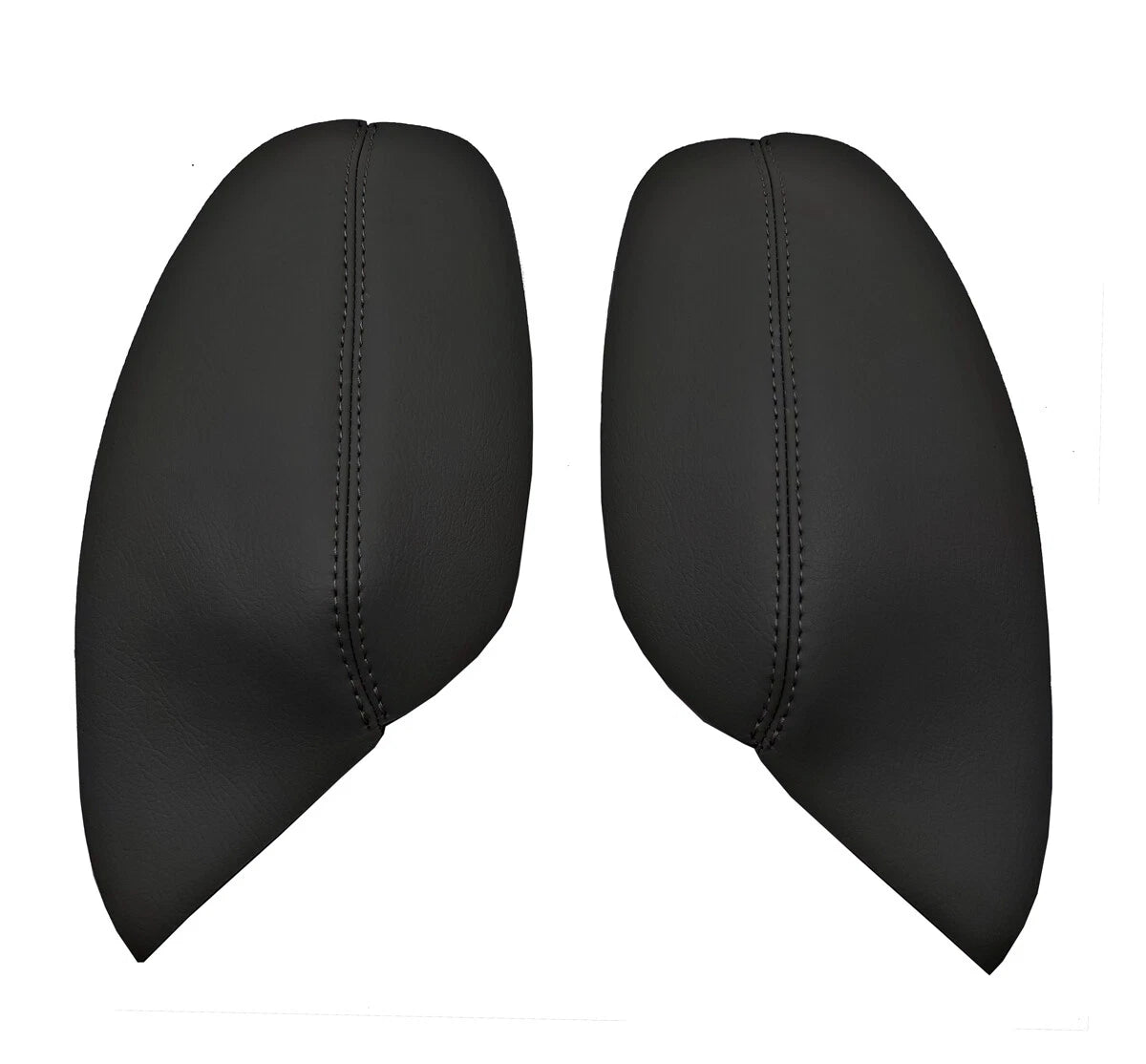 Front & Rear Armrest Door Panel Covers for Honda CR-V (2012–2016) Black PVC