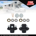 Set of 4 Trailer Hub Kit for 2000 lbs. 1" Spindle (5 Pieces)
