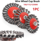 Set of 6 Steel Wire Brushes for Grinder (100mm/115mm/125mm) 12500rpm
