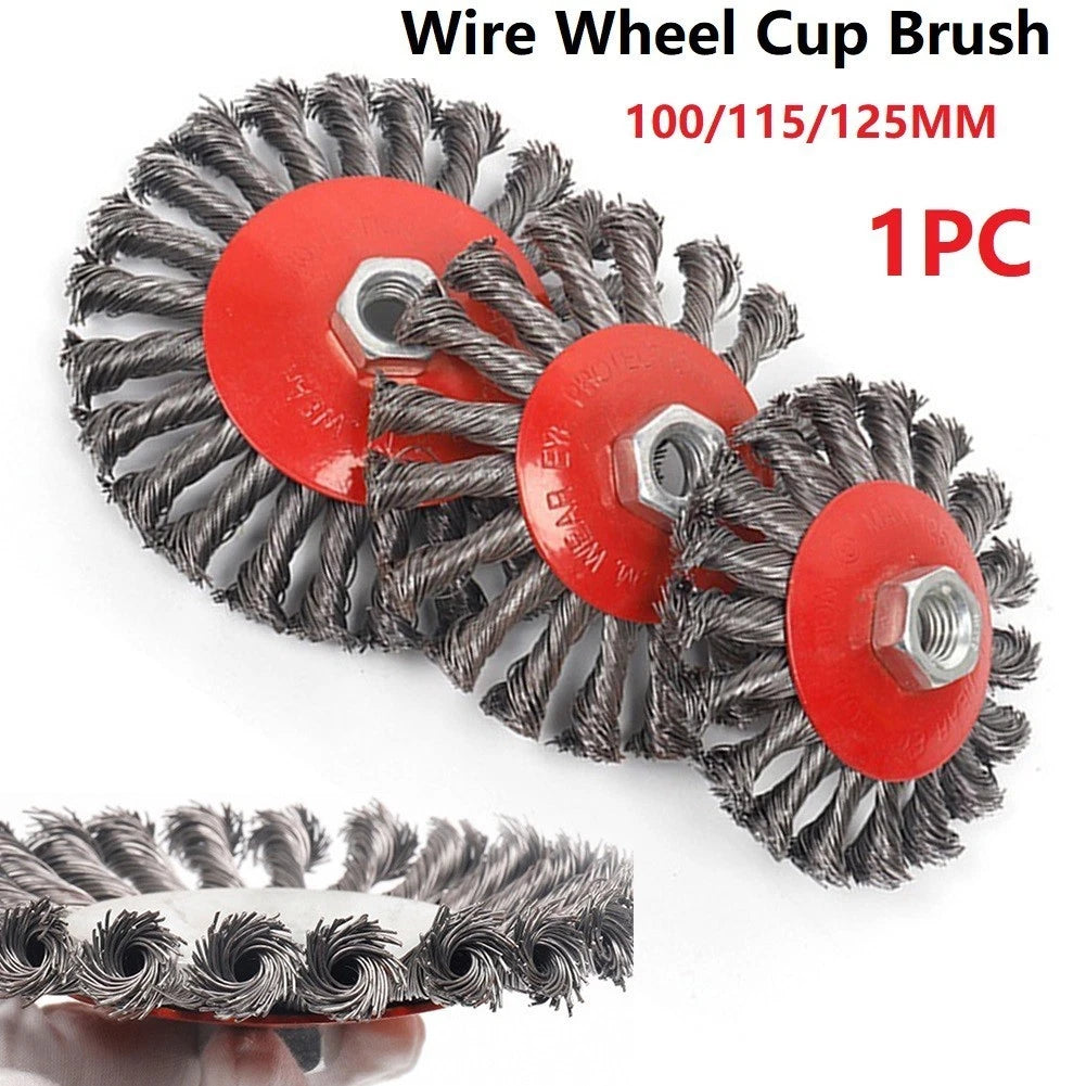 Set of 6 Steel Wire Brushes for Grinder (100mm/115mm/125mm) 12500rpm