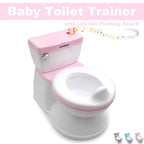 Toddler Potty Training Toilet for Kids with Flushing Sound Handle